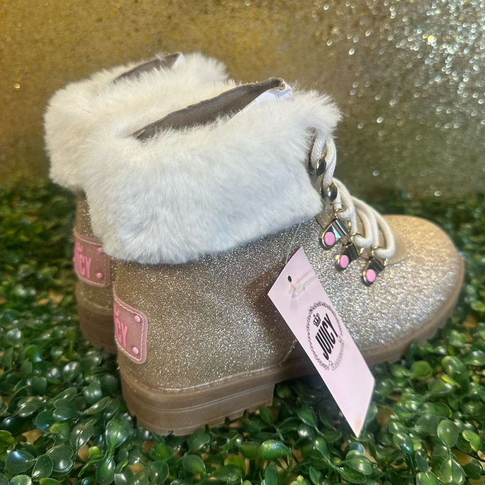 Juicy Couture Gold Sparkle Girls Boots JJK Castro - Picture 3 of 5
